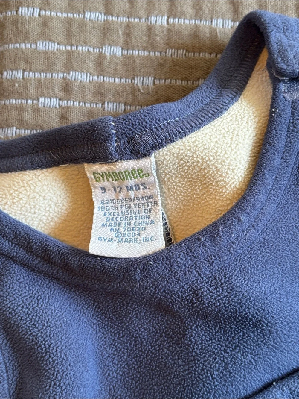 Vintage 2003 Gymboree Blue Fleece Overalls 9-12 Months Dachshund Dog